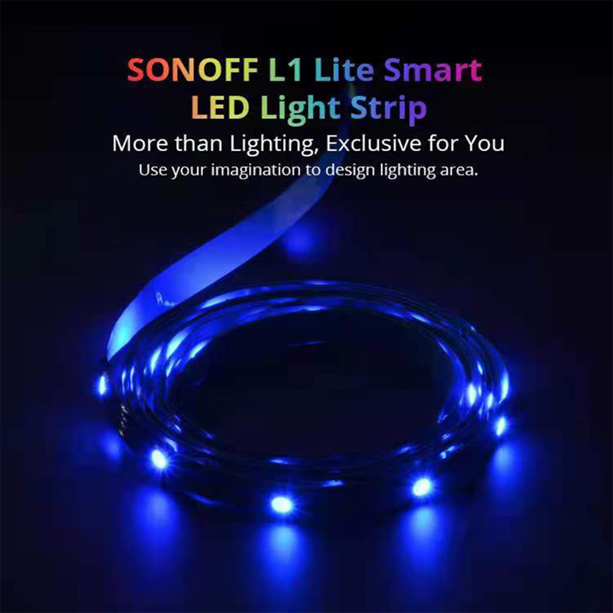 GloboStar® 80025 SONOFF L1-5050RGB-GR-5M-R2 - Smart RGB LED Light Strip Extension 5M Waterproof IP65 - ledmania.gr