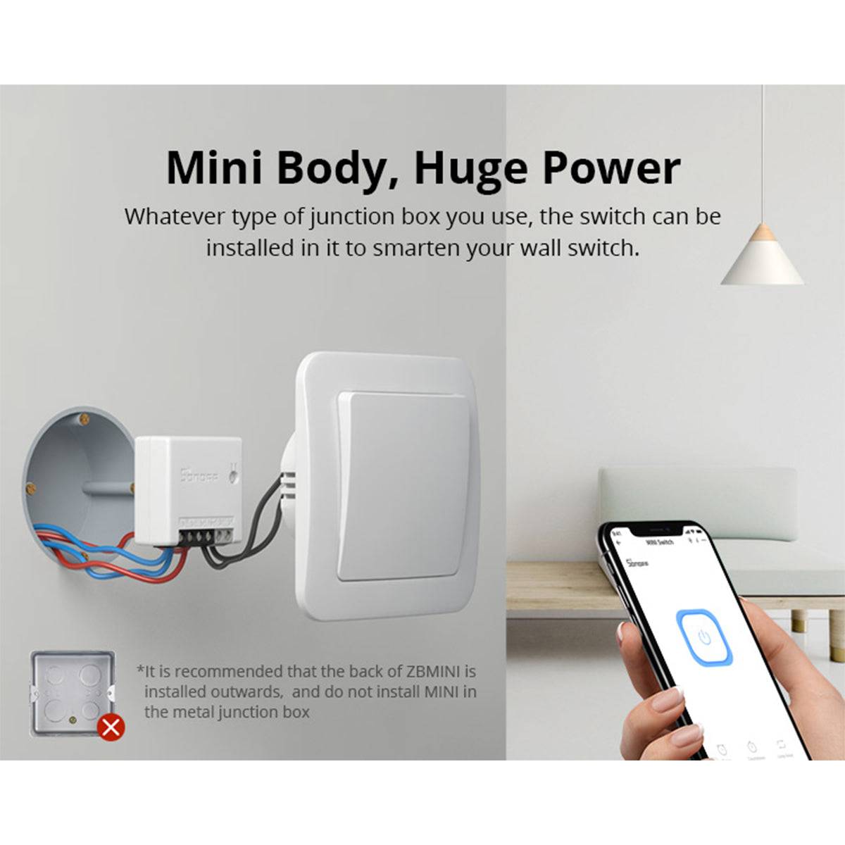 GloboStar® 80045 SONOFF ZBMINI-R3 - Zigbee Wireless Smart Switch Two Way Dual Relay - 2 Output Channel - ledmania.gr