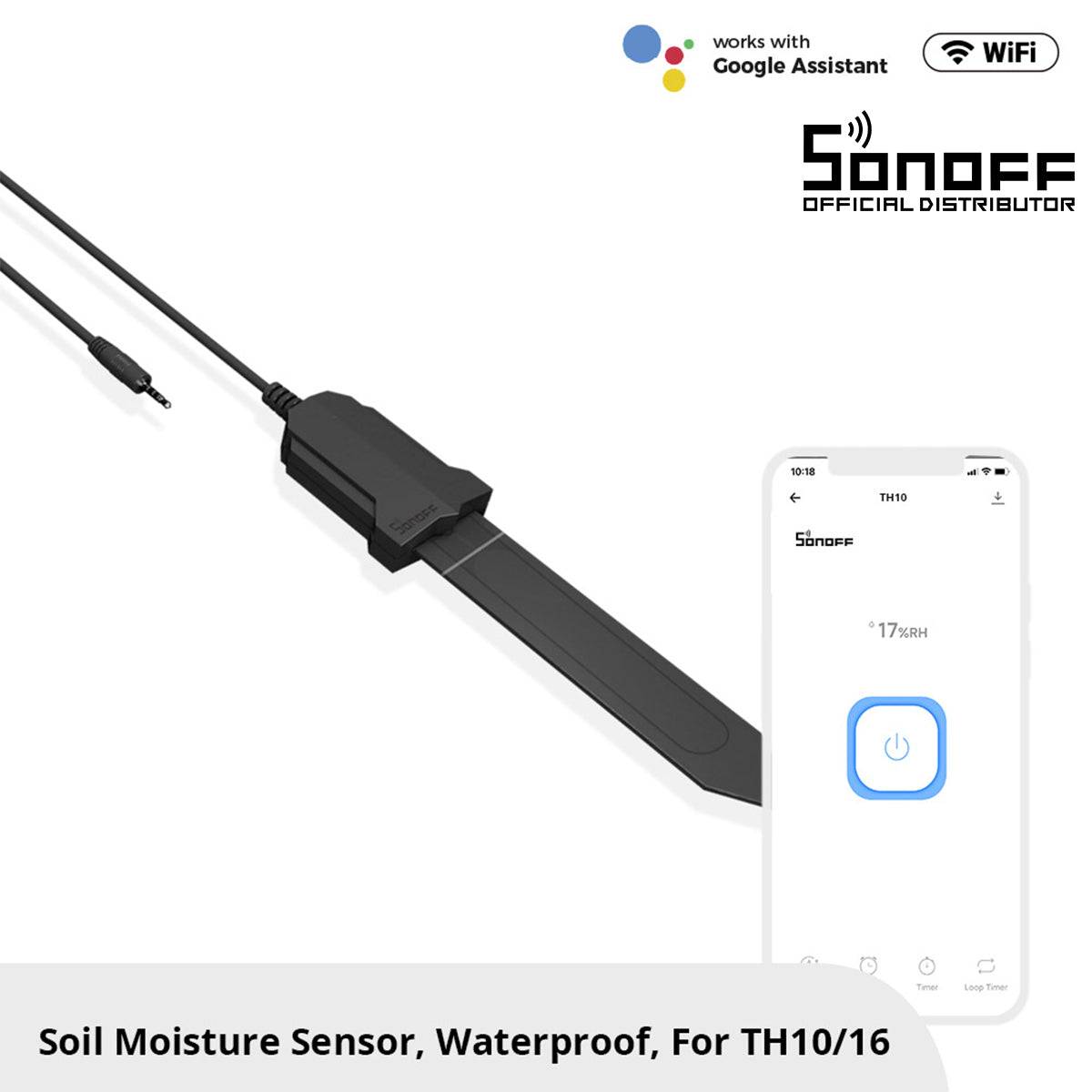 GloboStar® 80059 SONOFF MS01 - Smart Soil Moisture Sensor TH Sensor for TH10 & TH16 Models - ledmania.gr