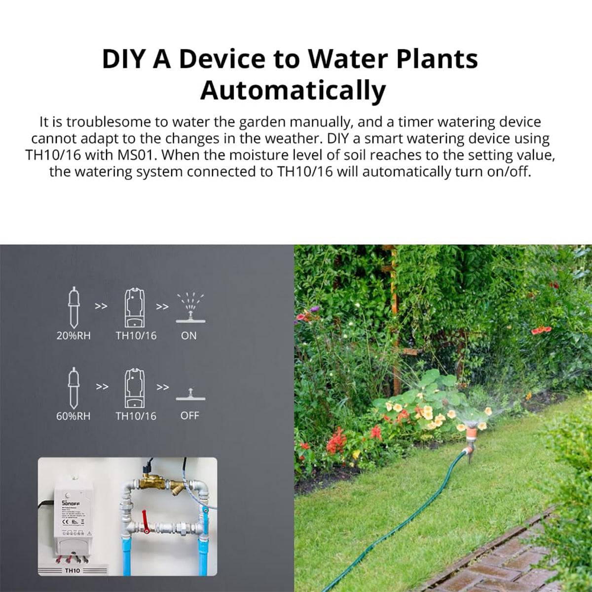 GloboStar® 80059 SONOFF MS01 - Smart Soil Moisture Sensor TH Sensor for TH10 & TH16 Models - ledmania.gr