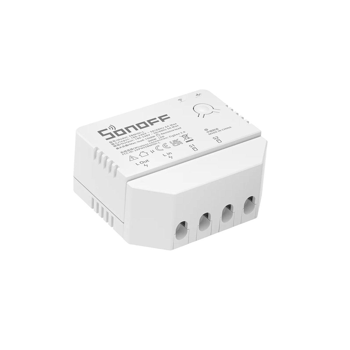 GloboStar® 80069 SONOFF ZBMINI-L - Zigbee Wireless 1-Gang Smart Switch - No Neutral Wire Required 6A/1380W - ledmania.gr