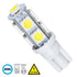 GloboStar® 81056 Λάμπα Αυτοκινήτου T10 W5W LED 9 SMD 5050 2.5W 375lm 360° DC 12V IP20 Ψυχρό Λευκό 6000K - ledmania.gr