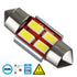 GloboStar® 81310 Λάμπα Αυτοκίνητου 31mm FESTOON - C5W 2nd Generation Can-Bus Series LED 4 SMD 5630 3W 450lm 120° DC 12V IP20 Ψυχρό Λευκό 6000K - ledmania.gr