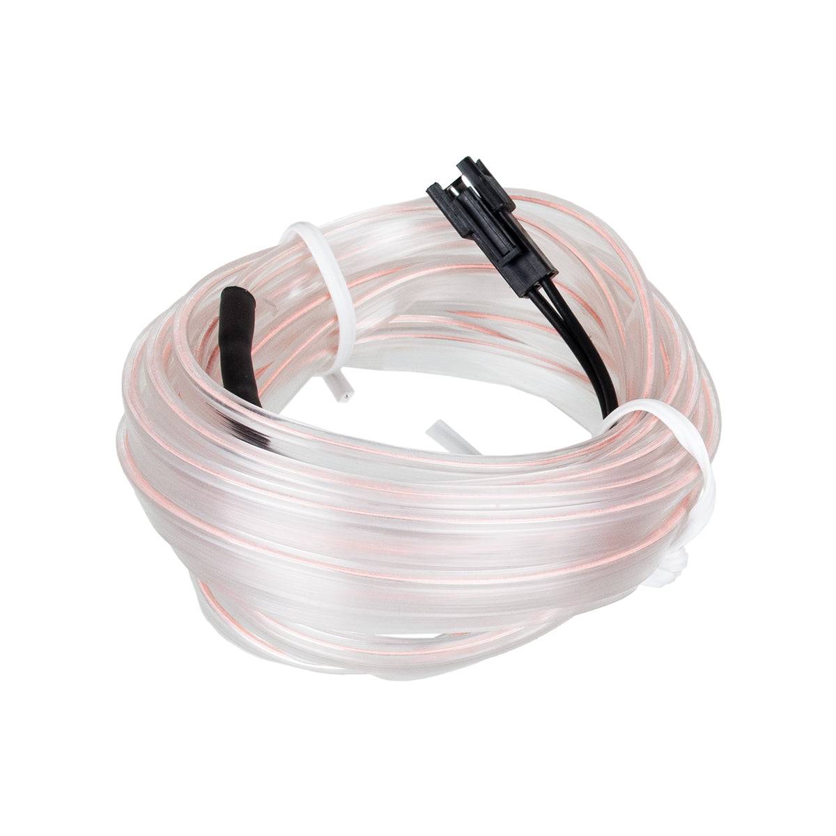 GloboStar® 82200 TUBE 360° Degree Διακοσμητική EL-Wire Neon Αυτοκινήτου Κορδόνι ΣΕΤ 3m 1W/3m 30lm/m 360° DC 12V με Βύσμα Αναπτήρα Αυτοκινήτου Αδιάβροχη IP68 Ψυχρό Λευκό 6000K - ledmania.gr