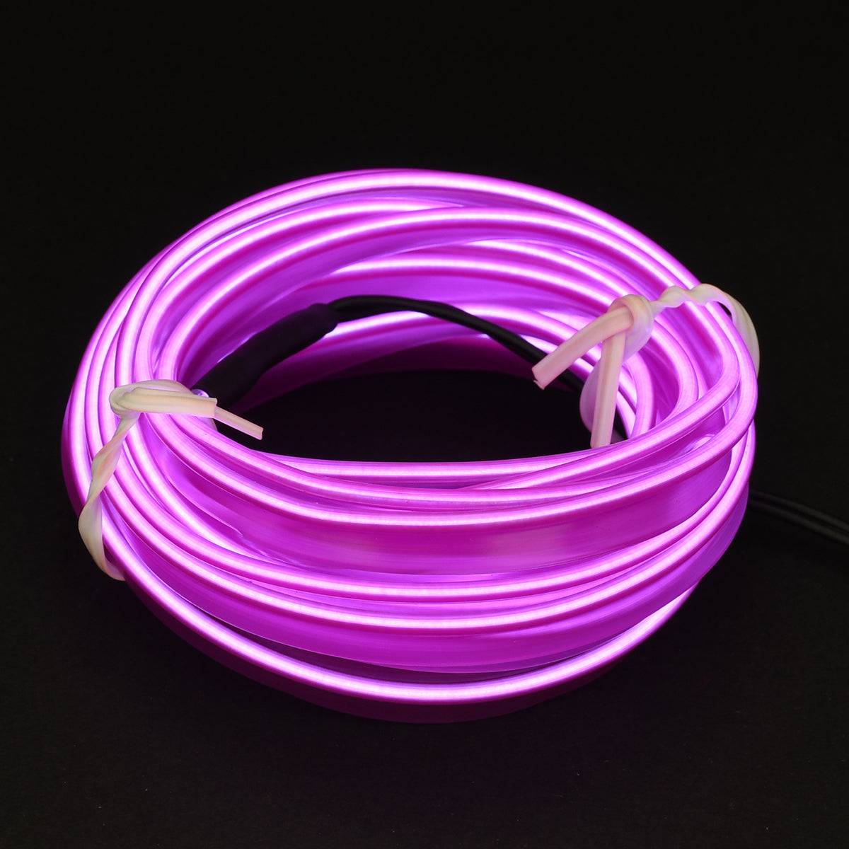 GloboStar® 82207 TUBE 360° Degree Διακοσμητική EL-Wire Neon Αυτοκινήτου Κορδόνι ΣΕΤ 3m 1W/3m 30lm/m 360° DC 12V με Βύσμα Αναπτήρα Αυτοκινήτου Αδιάβροχη IP68 Μωβ - ledmania.gr