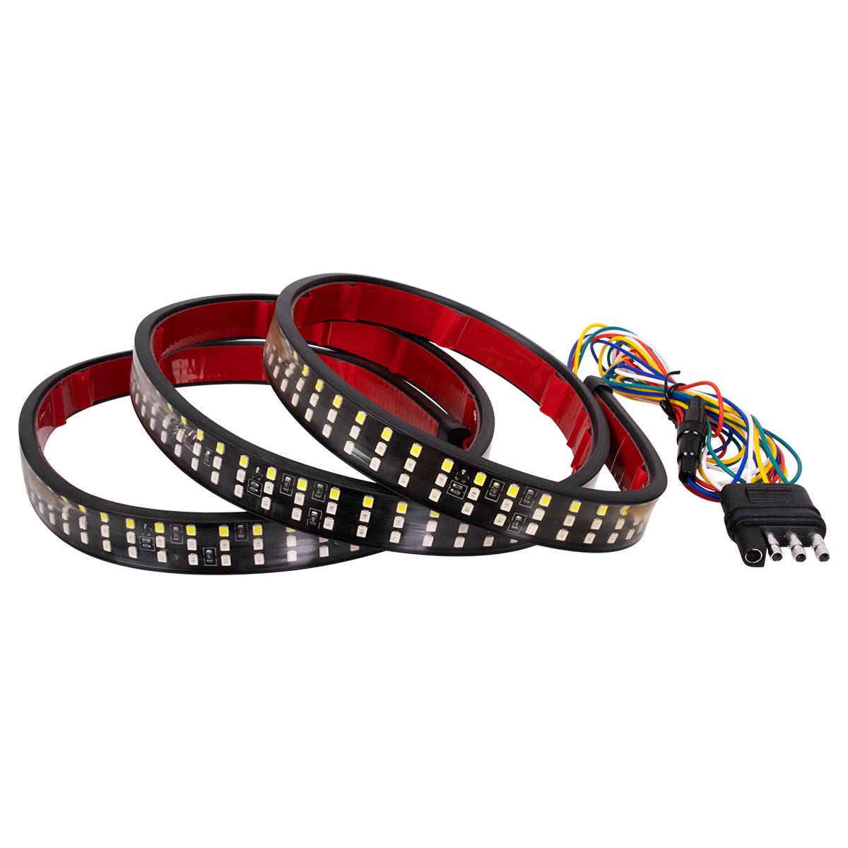 GloboStar® 85330 Car Backlit LED Strip Εύκαμπτη Ταινία 150cm Σήμανσης DRL Αυτοκινήτου 6 Προγραμμάτων Φωτισμού LED SMD 2835 80W DC 12V Αδιάβροχη IP68 Πορτοκαλί - Κόκκινο - Ψυχρό Λευκό 6000K - ledmania.gr