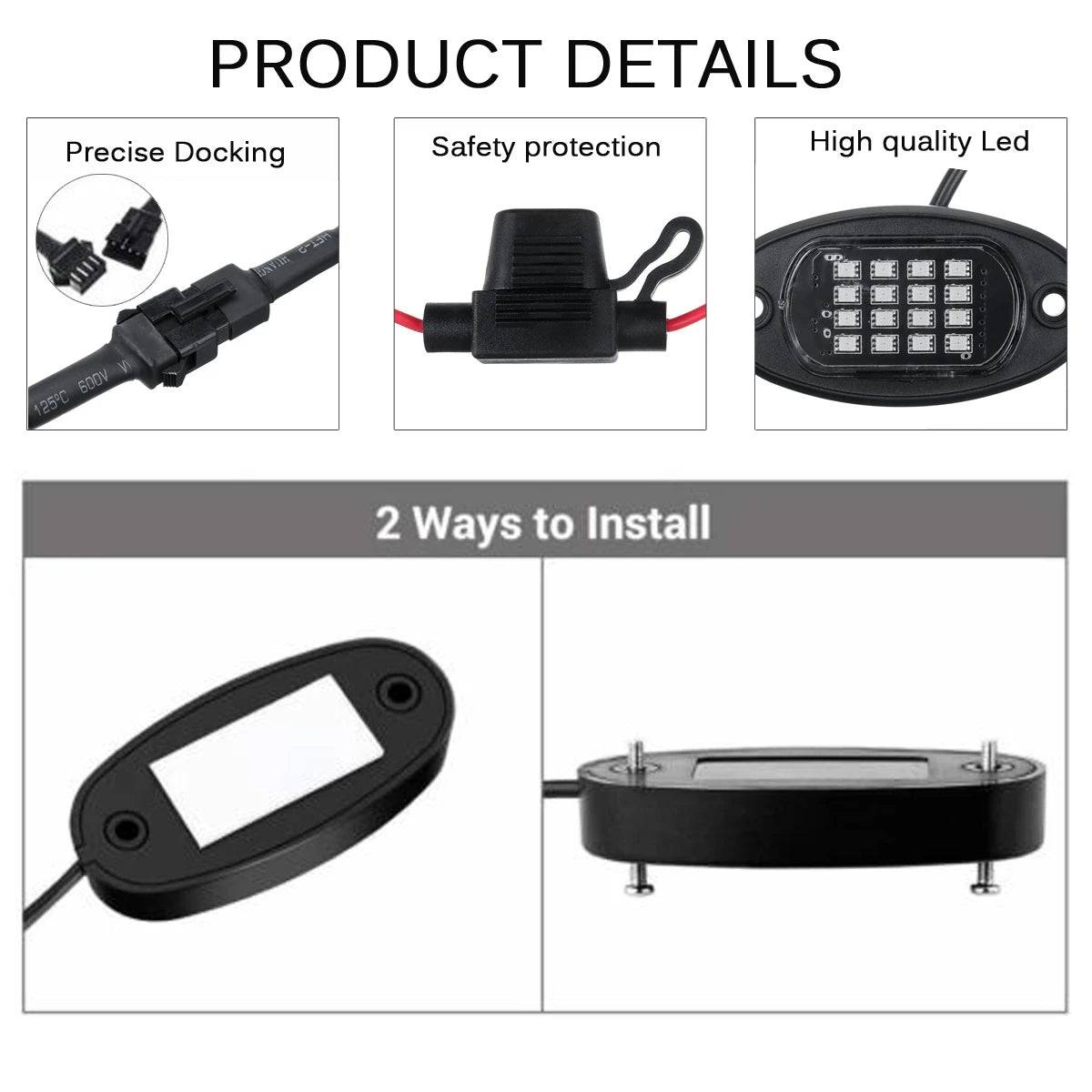 GloboStar® 85331 Car Underbody LED Flood Kit DC 12V 60W με Smart Bluetooth Controller - Εφαρμογή APP & Ασύρματο Χειριστήριο RF Αδιάβροχο IP68 Πολύχρωμο RGB - ledmania.gr