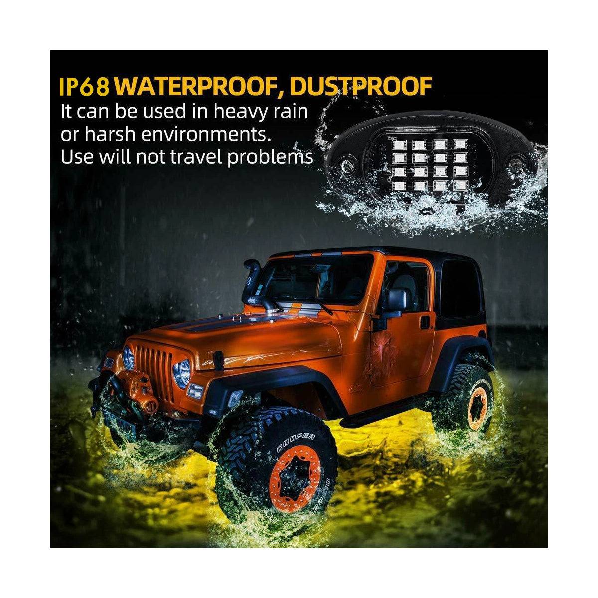 GloboStar® 85331 Car Underbody LED Flood Kit DC 12V 60W με Smart Bluetooth Controller - Εφαρμογή APP & Ασύρματο Χειριστήριο RF Αδιάβροχο IP68 Πολύχρωμο RGB - ledmania.gr