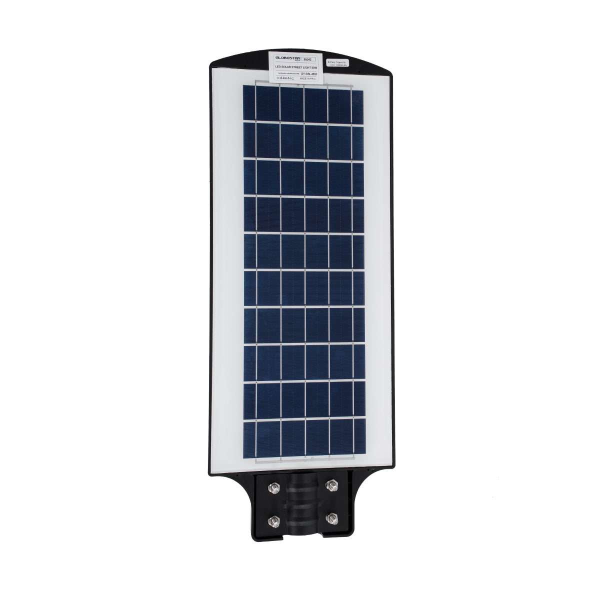 GloboStar® STREETA 85343 Professional LED Solar Street Light Αυτόνομο Ηλιακό Φωτιστικό Δρόμου 90W 900lm 144 x LED SMD 5730 με Ενσωματωμένο Φωτοβολταϊκό Panel 6V 12W & Επαναφορτιζόμενη Μπαταρία Li-ion 3.2V 12000mAh με Αισθητήρα Ημέρας-Νύχτας & PIR Αισθη...