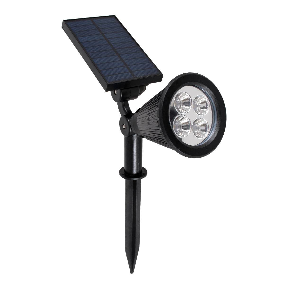 GloboStar® 85710 Μαύρο Προβολάκι Σποτ Κήπου Πλαστικό Καρφωτό LED HIGH POWER 8W 800lm με Ενσωματωμένη Μπαταρία 2200mAh - Φωτοβολταϊκό Πάνελ με Αισθητήρα Ημέρας-Νύχτας Αδιάβροχo IP67 Ψυχρό Λευκό 6000K - ledmania.gr