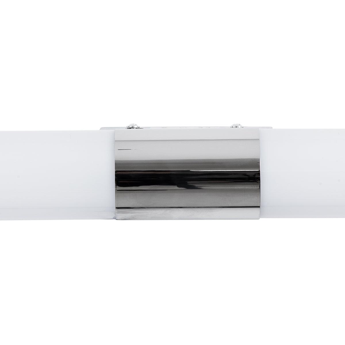 GloboStar® RHEA 85827 Μοντέρνο Φωτιστικό Καθρέπτη Μπάνιου LED 14W 1582lm 360° AC 220-240V - Φυσικό Λευκό 4000K - Μ54 x Π9.5 x Υ5cm Νίκελ - Λευκό - ledmania.gr