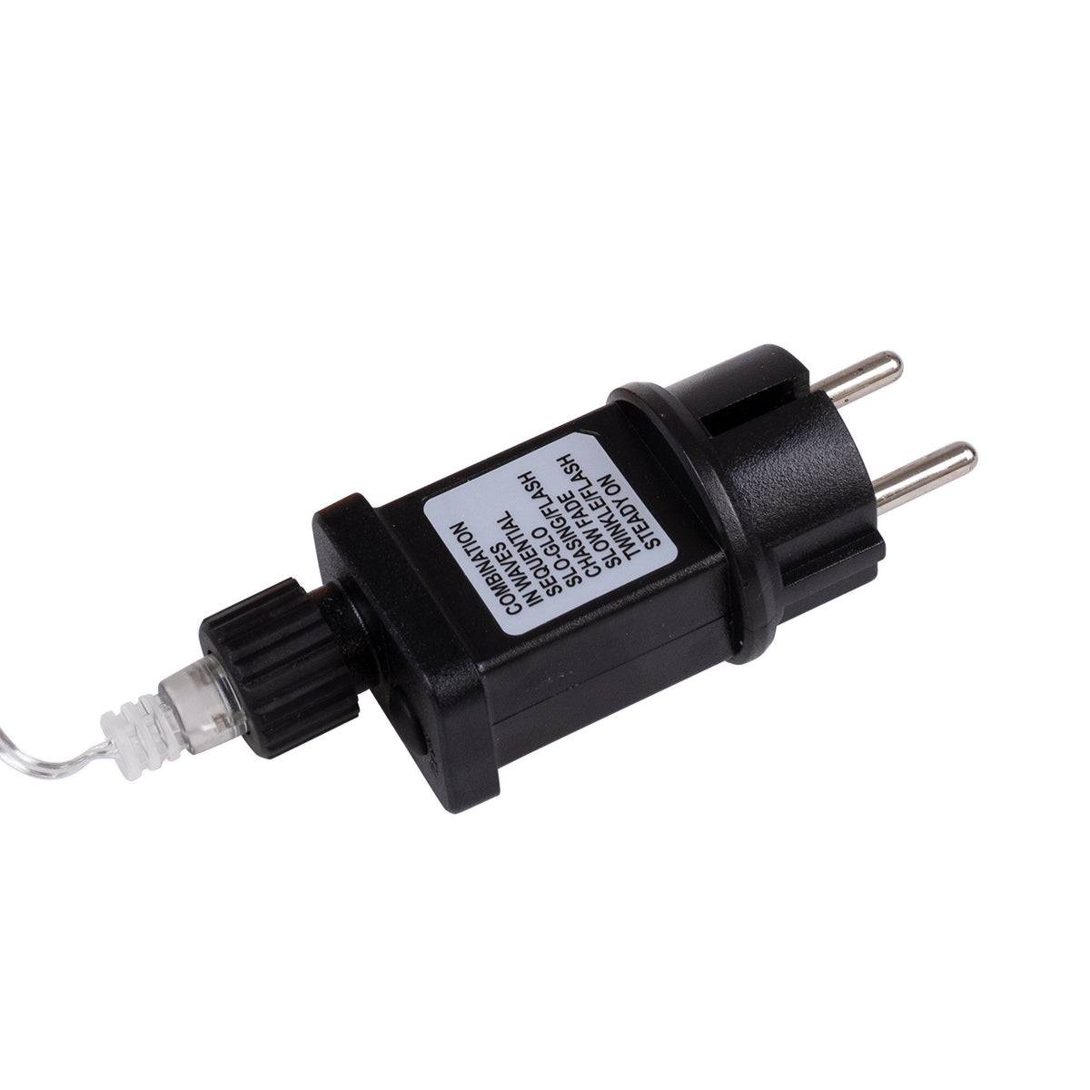 85843 Διακοσμητική Γιρλάντα 20 Μέτρα με Controller 8 Προγραμμάτων Εναλλαγών Φωτισμού - 200 LED 1.3W AC 230V με Χάλκινο Καλώδιο & Πρίζα Schuko Αδιάβροχη IP44 Ψυχρό Λευκό 6000K Μ20m - ledmania.gr