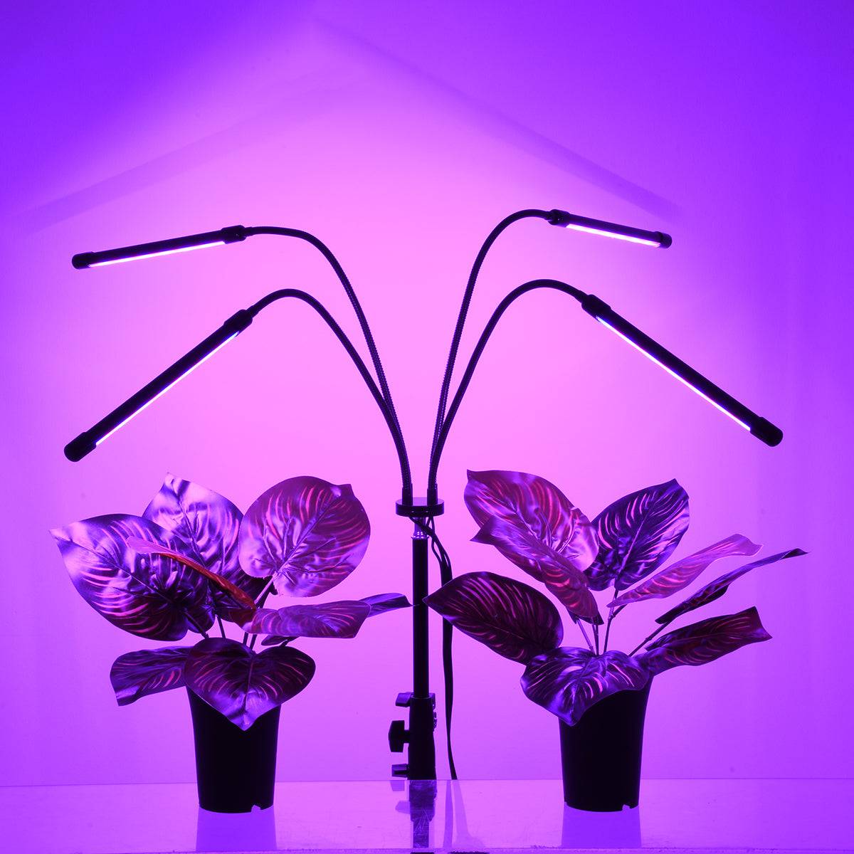 GloboStar® 85956 Grow Light Full Spectrum LED Φωτιστικό Ανάπτυξης Φυτών Γλάστρας με 4 Κινούμενες Κεφαλές & Τρίποδο 150cm SMD 2835 20W 180° AC230V IP20 με Dimmer & Timer Εσωτερικού Χώρου για Κάλυψη Επιφάνειας 1m x 1m Πλήρους Φάσματος Φωτισμού - ledmania.gr