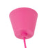 GloboStar® CABLITO 61552 Μοντέρνο Κρεμαστό Φωτιστικό Οροφής Μονόφωτο 1 x E27 Φούξια Σιλικόνης Ανάρτηση με Υφασμάτινο Καλώδιο Φ4 x Υ110cm - ledmania.gr