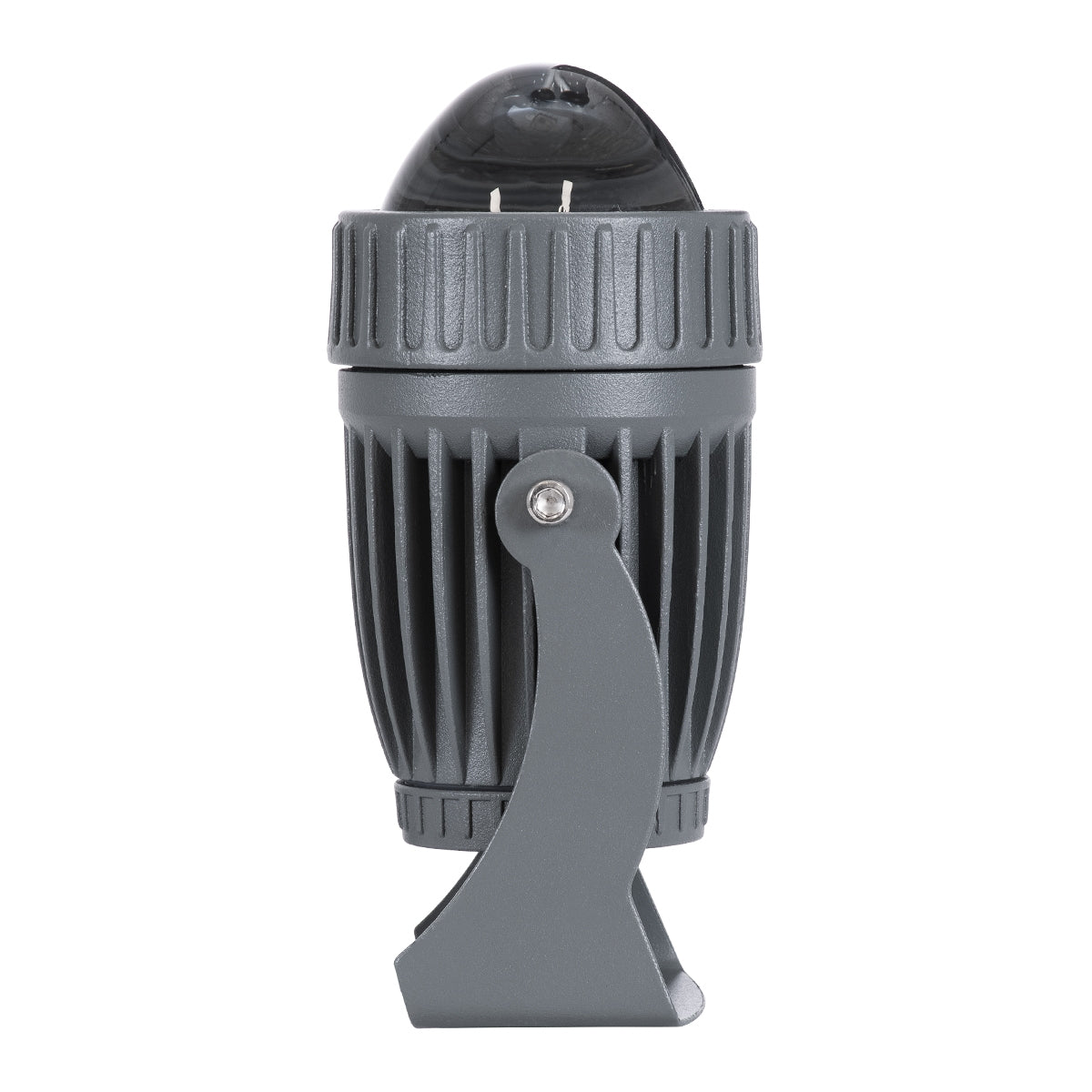GloboStar® SPOT-FENIA 90137 Σποτ Φωτισμου Wall Washer LED 10W 1000lm 5° DC 24V DMX512 Αδιάβροχο IP65 D7 x H12cm RGB - Γκρι Ανθρακί