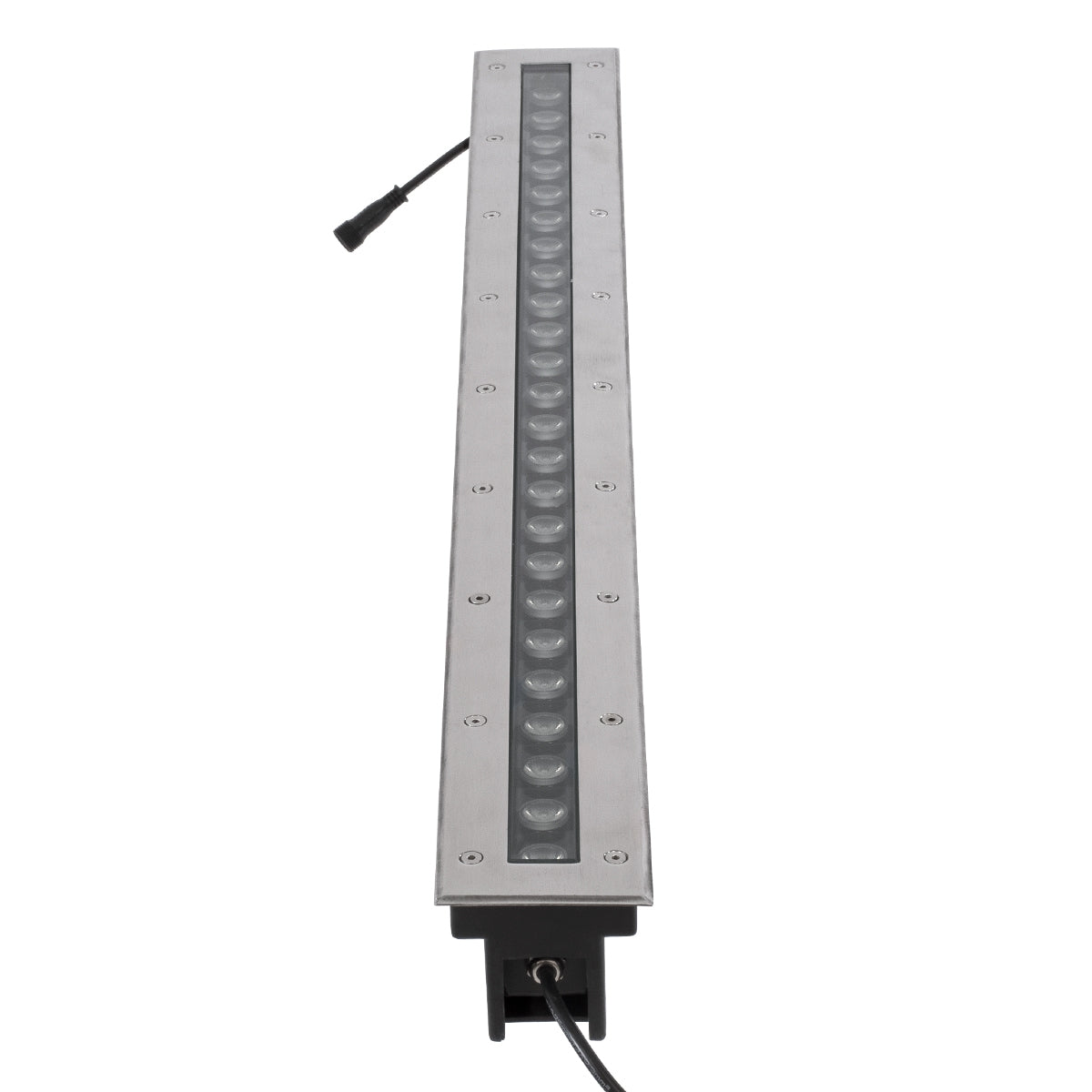 GloboStar® UNDERGROUND-MINA 90195 Χωνευτό Φωτιστικό Wall Washer Δαπέδου LED 24W 2040lm 10° DC 24V Αδιάβροχο IP68 L100 x W9 x H7.2cm RGBW DMX512 - Ανοξείδωτο Ατσάλι