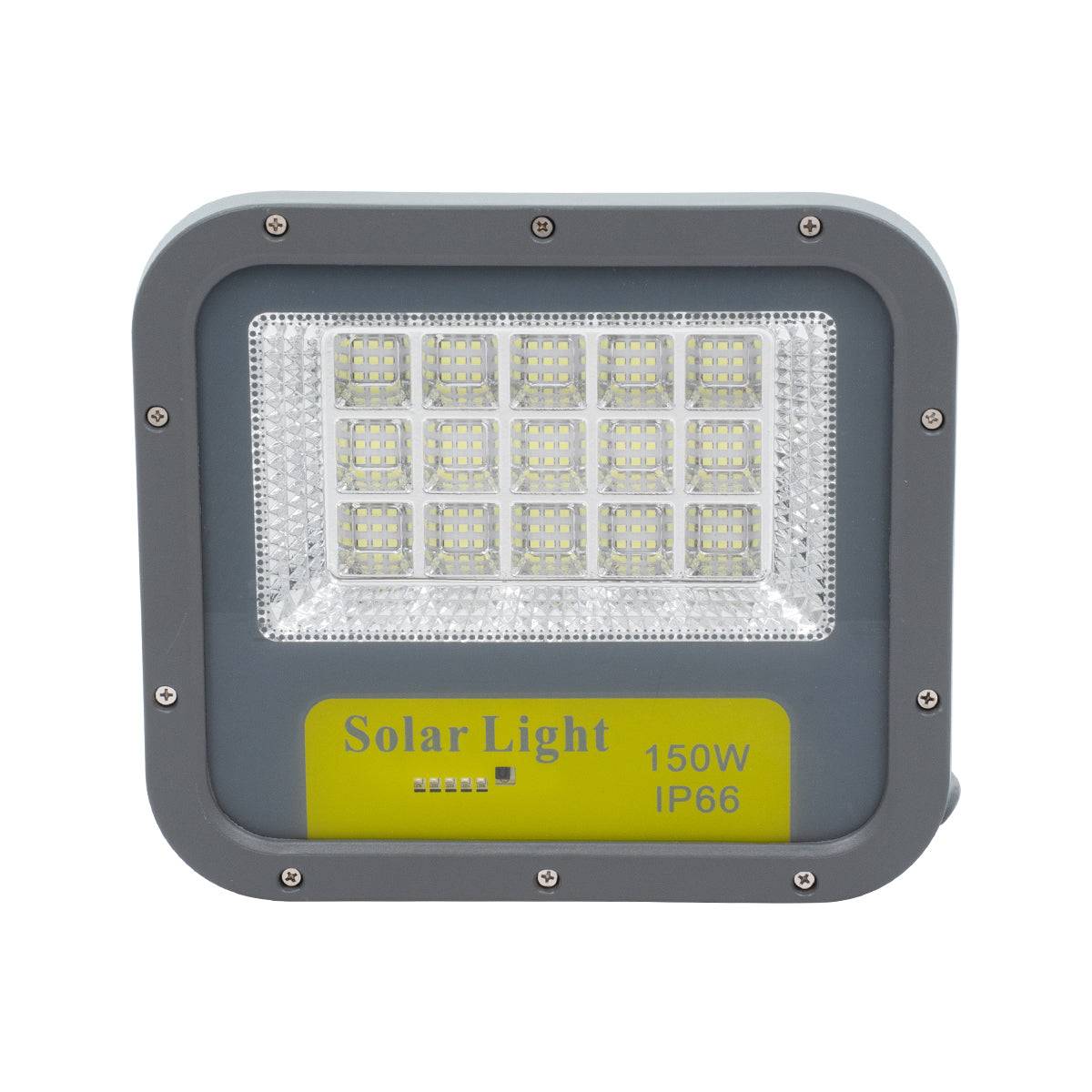 GloboStar® 90205 Αυτόνομος Ηλιακός Προβολέας LED SUPREME Series SMD 150W 15000lm με Ενσωματωμένη Μπαταρία 15000mAh - Φωτοβολταϊκό Πάνελ με Αισθητήρα Ημέρας-Νύχτας και Ασύρματο Χειριστήριο RF 2.4Ghz Αδιάβροχος IP66 Ψυχρό Λευκό 6000K - ledmania.gr