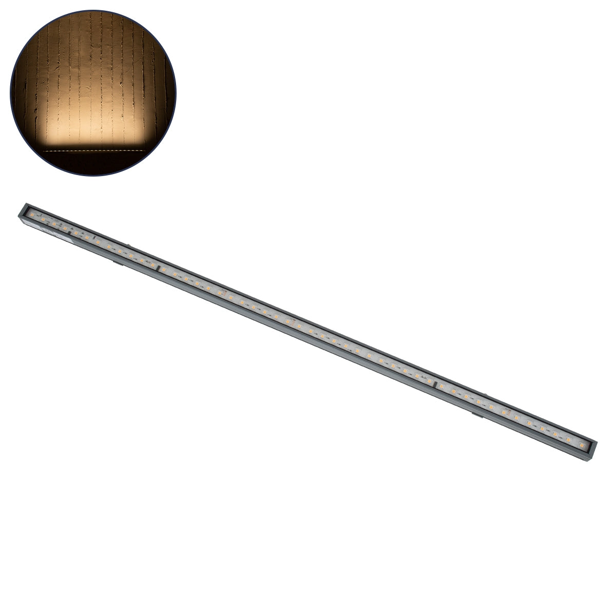 GloboStar® DIGI-BAR 90209 Ψηφιακή Μπάρα Φωτισμού Wall Washer Digital Pixel Facade Tuber Bar LED 12W 840lm 90° DC 24V Αδιάβροχο IP65 L100 x W3.2 x H3cm Θερμό Λευκό 2700K DMX512 - Ασημί με Διάφανο Κάλυμμα - ledmania.gr