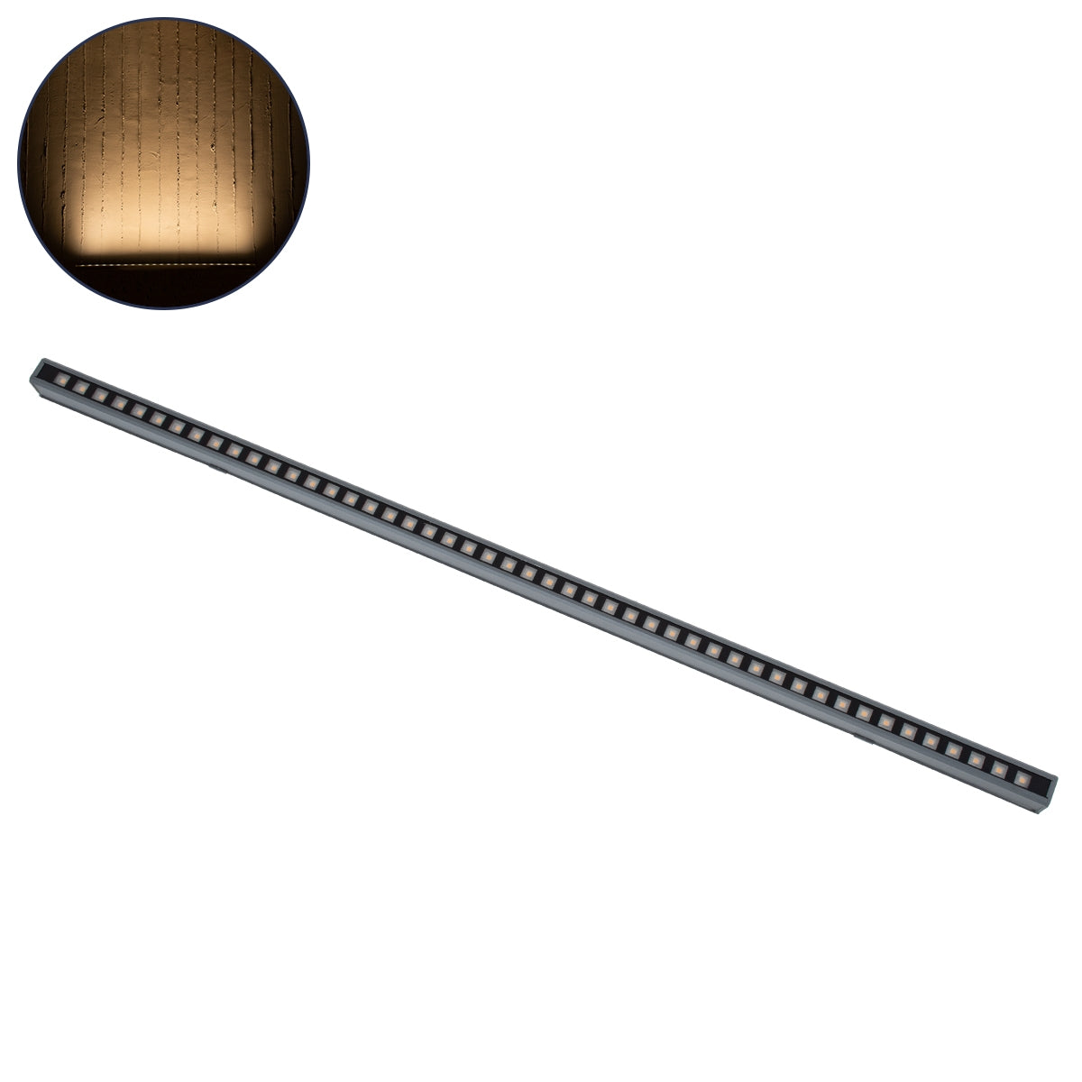 GloboStar® DIGI-BAR 90211 Ψηφιακή Μπάρα Φωτισμού Wall Washer Digital Pixel Facade Tuber Bar LED 12W 840lm 45° DC 24V Αδιάβροχο IP65 L100 x W3.5 x H3.2cm Θερμό Λευκό 2700K DMX512 - Γκρι Ανθρακί με Pixel Lens Φακούς - ledmania.gr