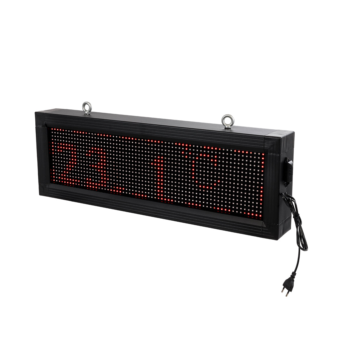 GloboStar® DISPLAY 90266 LED Scrolling Display 64x16cm - Κυλιόμενη Ψηφιακή Πινακίδα / Επιγραφή Μονής Όψης P10 LED SMD AC 220-240V - Λειτουργία μέσω Wi-Fi με Εφαρμογή APP - Αισθήτηρας Θερμοκρασίας και Υγρασίας - Αδιάβροχο IP65 - Μ72 x Π9 x Υ24cm - Κόκκι...