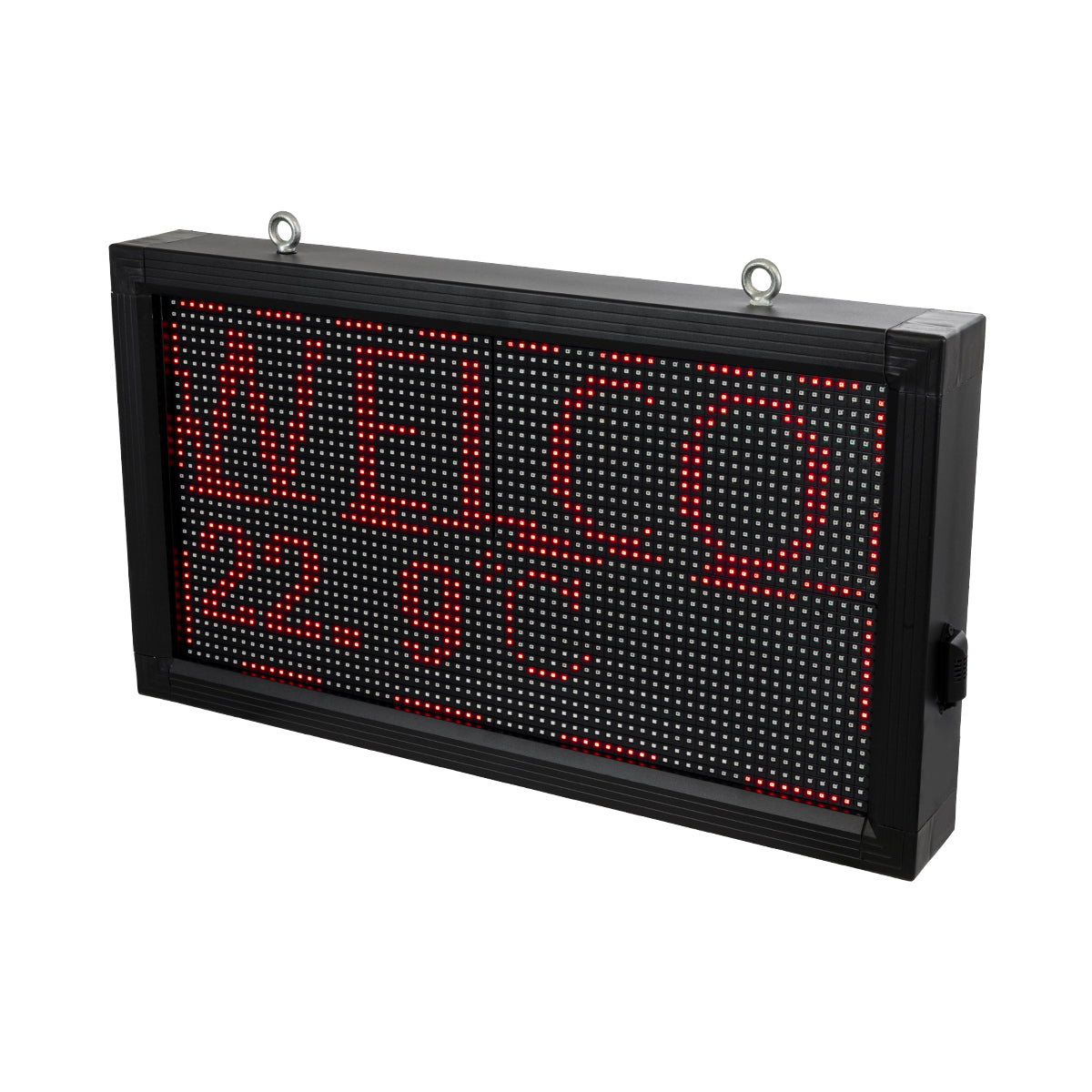 GloboStar® DISPLAY 90276 LED Scrolling Display 64x32cm - Κυλιόμενη Ψηφιακή Πινακίδα / Επιγραφή Μονής Όψης P10 LED SMD AC 220-240V - Λειτουργία μέσω Wi-Fi με Εφαρμογή APP - Αισθήτηρας Θερμοκρασίας και Υγρασίας - Αδιάβροχο IP65 - Μ72 x Π9 x Υ42.5cm - Κόκ...