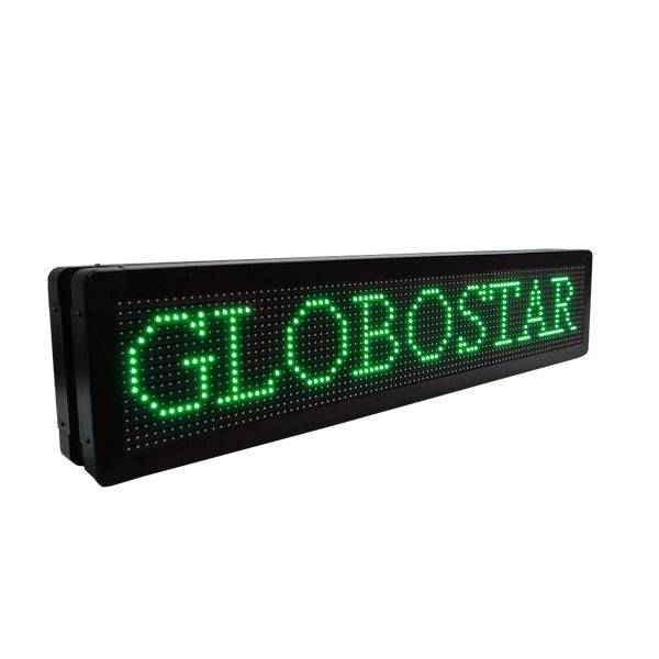 GloboStar® 90302 Κυλιόμενη Ψηφιακή Επιγραφή P10 LED SMD AC 220-240V με Wi-Fi - Αδιάβροχή IP54 - Διπλής Όψης - Μ104 x Π12 x Υ20cm Πράσινο - ledmania.gr