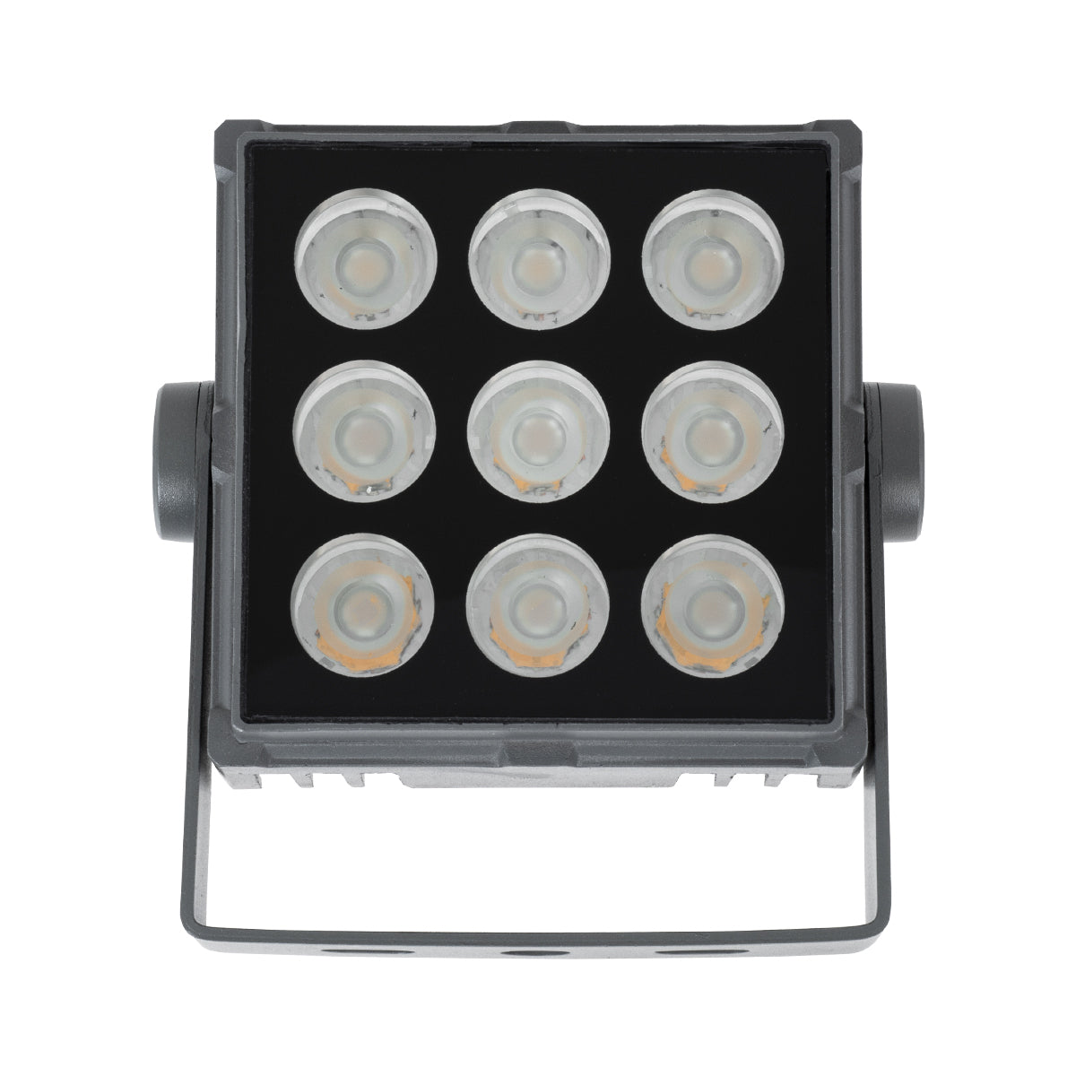 GloboStar® FLOOD-TINY 90367 Προβολέας Wall Washer για Φωτισμό Κτιρίων LED 27W 2295lm 3° DC 24V Αδιάβροχο IP65 L13.8 x W16.4 x H7cm Αρχιτεκτονικό Πορτοκαλί 2200K - Γκρι Ανθρακί - 3 Years Warranty