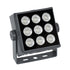 GloboStar® FLOOD-TINY 90368 Προβολέας Wall Washer για Φωτισμό Κτιρίων LED 27W 2430lm 3° DC 24V Αδιάβροχο IP65 L13.8 x W16.4 x H7cm Θερμό Λευκό 3000K - Γκρι Ανθρακί - 3 Years Warranty - ledmania.gr