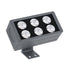 GloboStar® FLOOD-DANY 90375 Προβολέας Wall Washer για Φωτισμό Κτιρίων LED 24W 2160lm 5° DC 24V Αδιάβροχο IP65 L16 x W9.5 x H7.5cm Θερμό Λευκό 3000K - Γκρι Ανθρακί - 3 Years Warranty