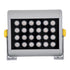 GloboStar® FLOOD-HENA 90444 Προβολέας Wall Washer για Φωτισμό Κτιρίων LED 24W 2040lm 30° AC 220-240V Αδιάβροχο IP67 Μ22.5 x Π6 x Υ16.5cm Αρχιτεκτονικό Πορτοκαλί 2200K - Ασημί