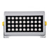 GloboStar® FLOOD-HENA 90445 Προβολέας Wall Washer για Φωτισμό Κτιρίων LED 36W 3060lm 30° AC 220-240V Αδιάβροχο IP67 Μ30 x Π6 x Υ17cm Αρχιτεκτονικό Πορτοκαλί 2200K - Ασημί