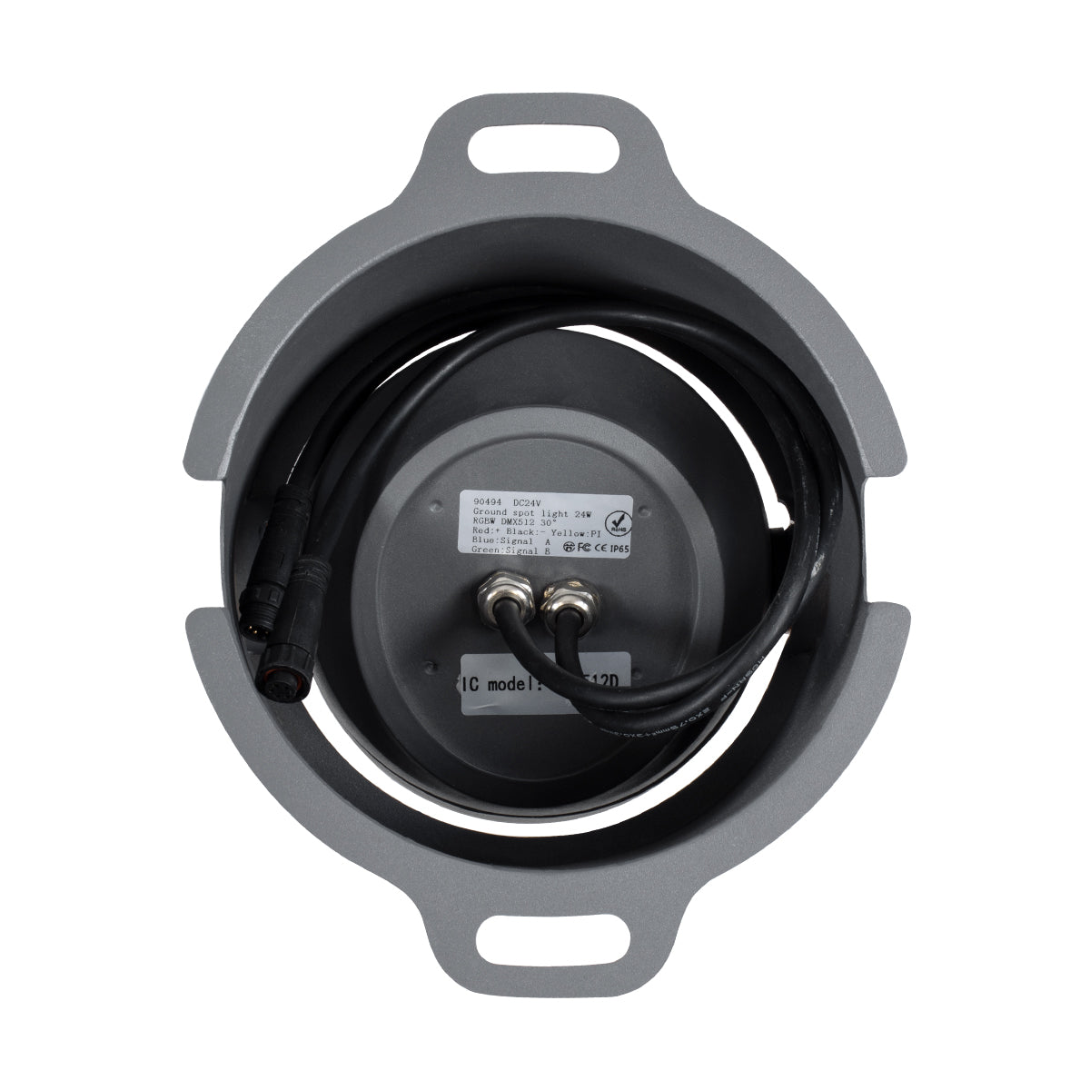 GloboStar® FLOOD-SIMA 90494 Κινούμενος Προβολέας - Σποτ Φωτισμού Wall Washer με Αντιθαμβωτική Γρίλια για Φωτισμό Κτιρίων LED 24W 2040lm 30° DC 24V Αδιάβροχο IP67 Μ14.5 x Π24.2 x Υ22.5cm RGBW DMX512 - Γκρι Ανθρακί - 3 Years Warranty - ledmania.gr