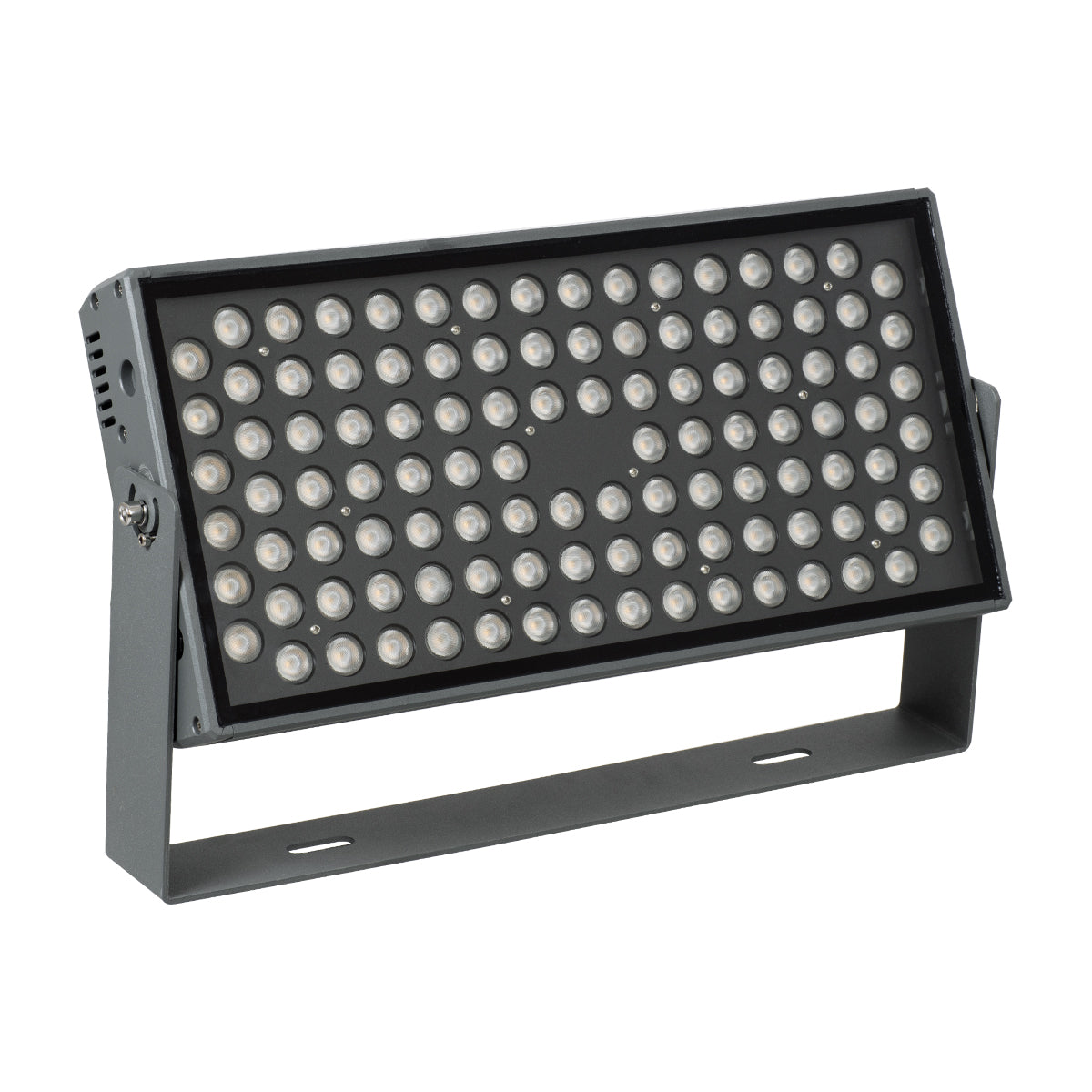 GloboStar® FLOOD-ZANA 90558 Προβολέας Wall Washer για Φωτισμό Κτιρίων LED 100W 9000lm 30° DC 24V Αδιάβροχο IP65 Μ45.5 x Π28 x Υ10cm Θερμό Λευκό 2700K - Γκρι Ανθρακί - 3 Years Warranty