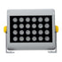 GloboStar® FLOOD-HENA 90638 Προβολέας Wall Washer για Φωτισμό Κτιρίων LED 24W 2640lm 30° AC 220-240V Αδιάβροχο IP65 Μ22.5 x Π6 x Υ16.5cm Θερμό Λευκό 3000K - Ασημί - 3 Years Warranty - ledmania.gr