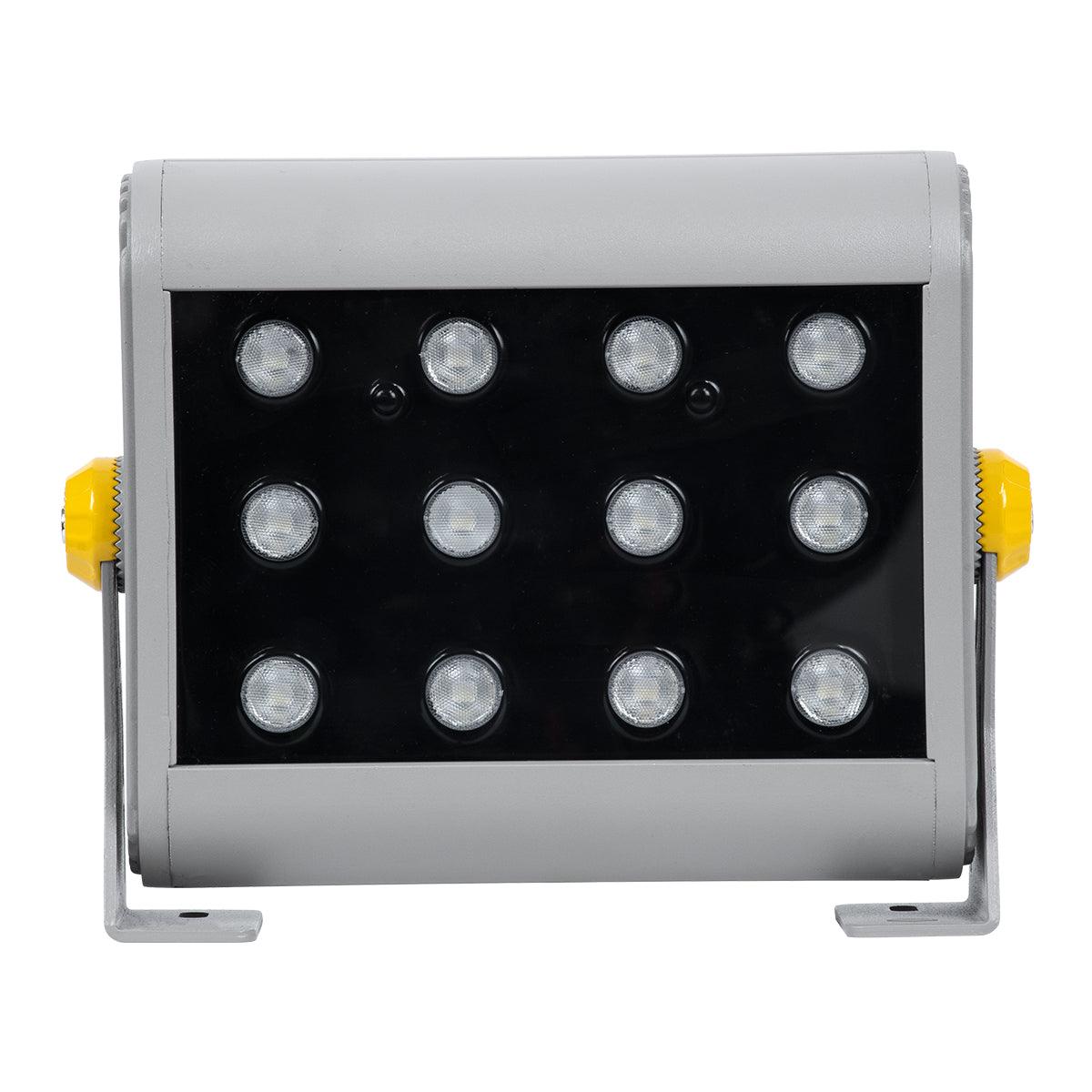 GloboStar® FLOOD-HENA 90641 Προβολέας Wall Washer για Φωτισμό Κτιρίων LED 24W 2400lm 30° DC 24V Αδιάβροχο IP65 Μ22.5 x Π6 x Υ16.5cm Πολύχρωμο RGB DMX512 - Ασημί - 3 Years Warranty - ledmania.gr