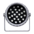 GloboStar® FLOOD-MENA 90644 Προβολέας Wall Washer για Φωτισμό Κτιρίων LED 24W 2640lm 30° AC 220-240V Αδιάβροχο IP65 Φ23 x Υ18cm Θερμό Λευκό 3000K - Ασημί - 3 Years Warranty - ledmania.gr