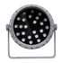 GloboStar® FLOOD-MENA 90647 Προβολέας Wall Washer για Φωτισμό Κτιρίων LED 24W 2520lm 30° DC 24V Αδιάβροχο IP65 Φ23 x Υ18cm Πολύχρωμο RGBW DMX512 - Ασημί - 3 Years Warranty - ledmania.gr