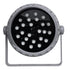 GloboStar® FLOOD-MENA 90649 Προβολέας Wall Washer για Φωτισμό Κτιρίων LED 48W 5040lm 30° DC 24V Αδιάβροχο IP65 Φ25 x Υ18cm Πολύχρωμο RGBW DMX512 - Ασημί - 3 Years Warranty - ledmania.gr