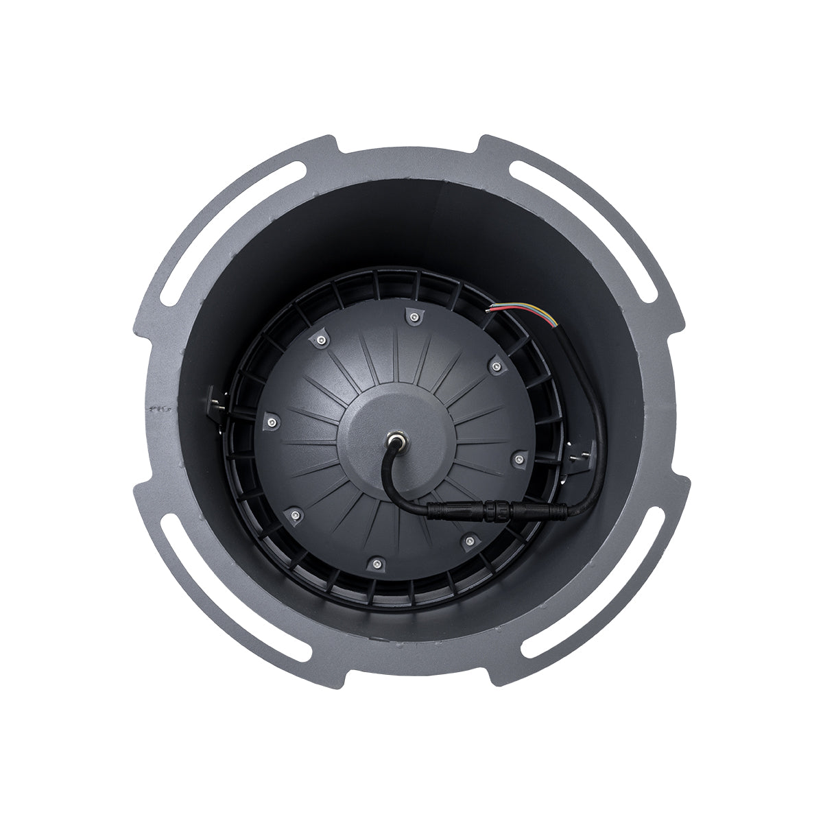 GloboStar® FLOOD-MILO 90742 Κινούμενος Προβολέας - Σποτ Φωτισμού Wall Washer για Φωτισμό Κτιρίων LED 48W 4080lm 10° DC 24V Αδιάβροχο IP67 Φ26 x Υ30cm RGBW DMX512 - Γκρι Ανθρακί - 3 Χρόνια Εγγύηση - ledmania.gr