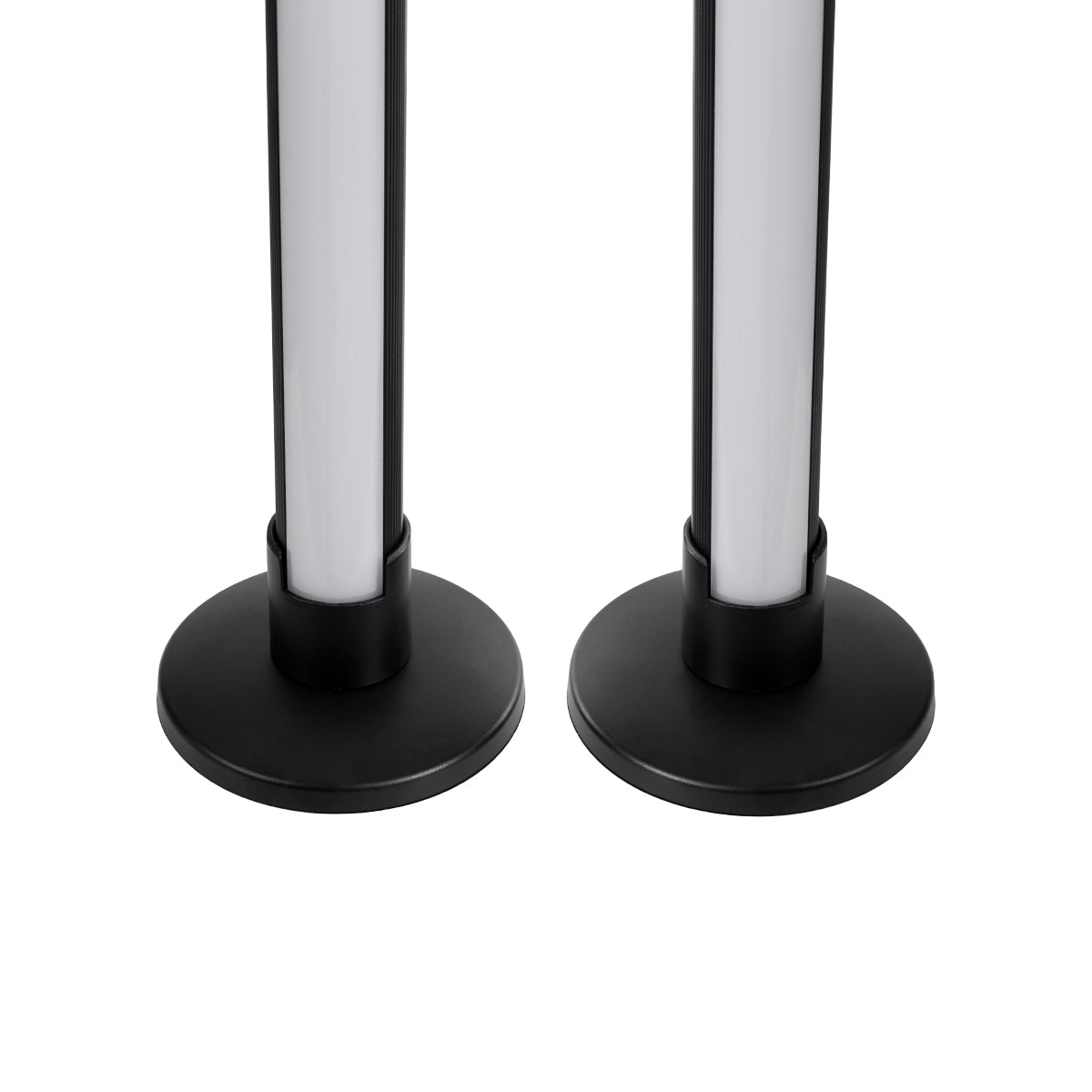 GloboStar® DIGICOLUMN 90760 Σετ 2 Μοντέρνα Επιτραπέζια Φωτιστικά Γραφείου Symphoney Bars LED 16W 1280lm 180° DC 5V με USB 2.0 IP20 - Εναλλαγή Φωτισμού μέσω Τηλεχειριστηρίου - Πολύχρωμα RGB - Dimmable - Μαύρο - Φ3 x Υ45cm - Συσκευασία 2 Τεμαχίων - 2 Χρό... - ledmania.gr
