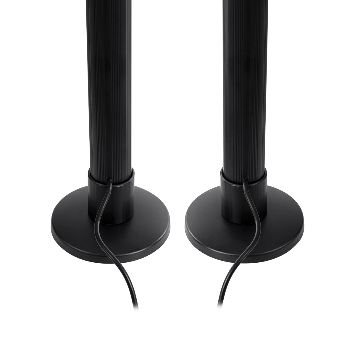 GloboStar® DIGICOLUMN 90760 Σετ 2 Μοντέρνα Επιτραπέζια Φωτιστικά Γραφείου Symphoney Bars LED 16W 1280lm 180° DC 5V με USB 2.0 IP20 - Εναλλαγή Φωτισμού μέσω Τηλεχειριστηρίου - Πολύχρωμα RGB - Dimmable - Μαύρο - Φ3 x Υ45cm - Συσκευασία 2 Τεμαχίων - 2 Χρό... - ledmania.gr