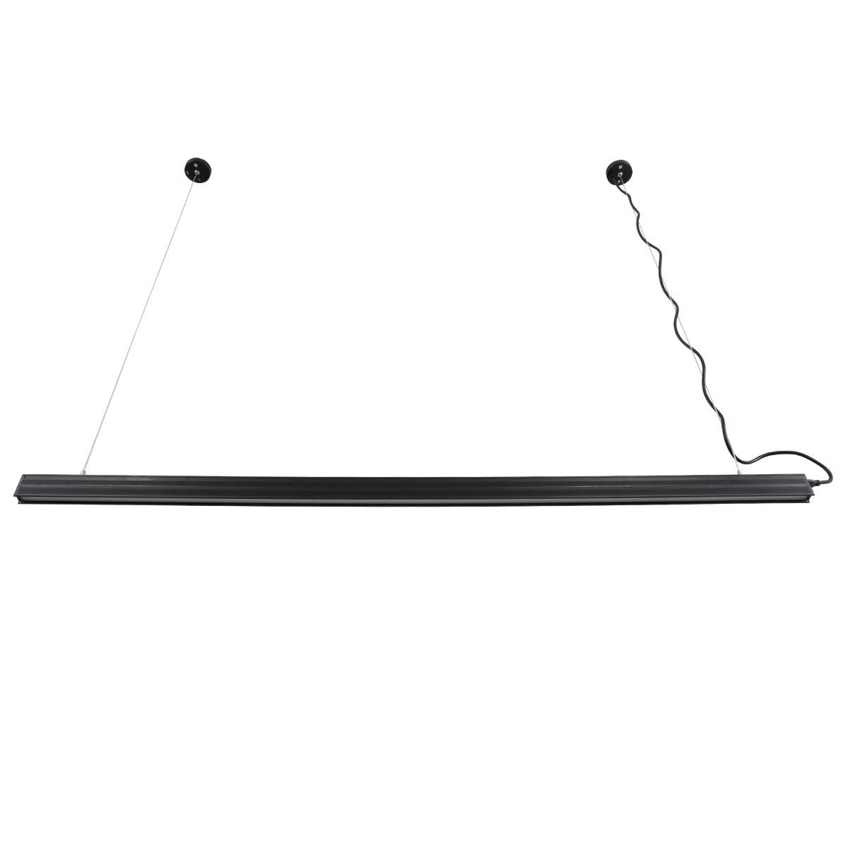 GloboStar® OFFICE 61025-P Γραμμικό Κρεμαστό Φωτιστικό Linear LED 18W 2170lm 120° AC 220-240V Μ120 x Π2 x Υ4cm Θερμό Λευκό 2700K - Μαύρο - 3 Years Warranty - ledmania.gr