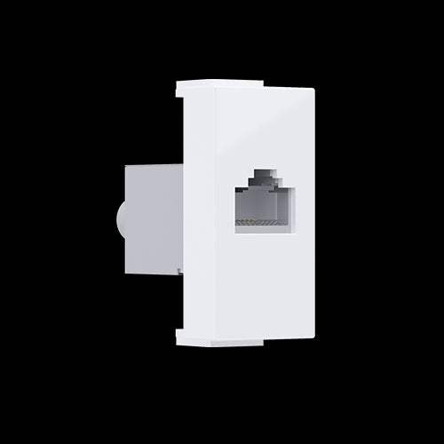 ^ MODYS ΠΡΙΖΑ ΔΙΚΤΥΟΥ ΛΕΥΚΗ 1 ΣΤ. RJ45 CAT.6A ΜΕ ΘΩΡΑΚΙΣΗ IP20 - ledmania.gr