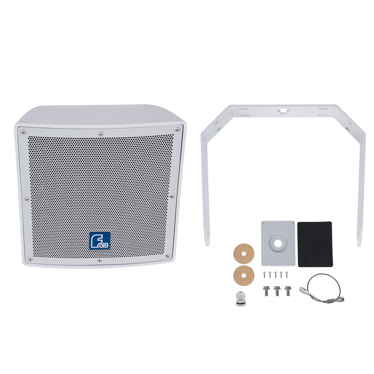 GloboStar® FDB LT208PT 98008 Παθητικό Ηχείο Εγκαταστάσεων - Facilities Speaker Επιτοίχιο 300W (600W Peak) Αδιάβροχο IP56 Λευκό Μ30 x Π28 x Υ32cm