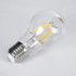 GloboStar® 99006 Λάμπα LED Long Filament E27 A60 Γλόμπος 6W 600lm 360° AC 220-240V IP20 Φ6 x Υ10.5cm Θερμό Λευκό 2700K με Διάφανο Γυαλί - Dimmable - 3 Years Warranty