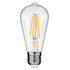 GloboStar® 99016 Λάμπα E27 ST64 Αχλάδι LED LONG FILAMENT 8W 880 lm 320° AC 85-265V Edison Retro με Διάφανο Γυαλί Θερμό Λευκό 2700 K Dimmable - ledmania.gr