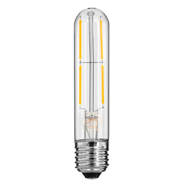 GloboStar® 99019 Λάμπα E27 T30 Σωλήνας LED FILAMENT 4W 440 lm 320° AC 85-265V Edison Retro με Διάφανο Γυαλί Θερμό Λευκό 2700 K Dimmable - ledmania.gr