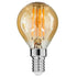 GloboStar® 99033 Λάμπα E14 G45 Γλομπάκι LED FILAMENT 4W 420 lm 320° AC 85-265V Edison Retro με Μελί Γυαλί Ultra Θερμό Λευκό 2200 K Dimmable - ledmania.gr