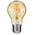 GloboStar® 99036 Λάμπα E27 A60 Γλόμπος LED LONG FILAMENT 6W 630 lm 320° AC 85-265V Edison Retro με Μελί Γυαλί Ultra Θερμό Λευκό 2200 K Dimmable - ledmania.gr