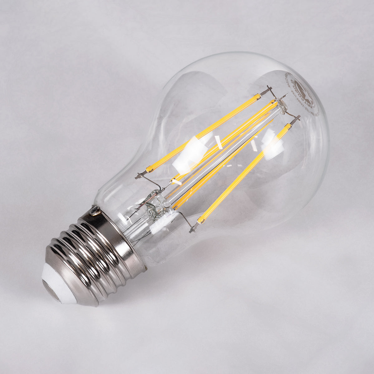 GloboStar® 99053 Λάμπα LED Long Filament E27 A60 Γλόμπος 10W 1100lm 360° AC 220-240V IP20 Φ6 x Υ10.5cm Φυσικό Λευκό 4000K με Διάφανο Γυαλί - Dimmable - 3 Years Warranty